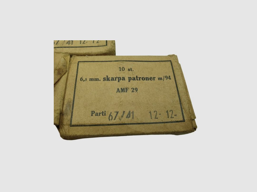 DESTO AMMO - 30 STÜCK MILITÄRISCHER ÜBERBESTAND MUNITION 6.5x55SE MIT CLIP, Bild 2 von 2