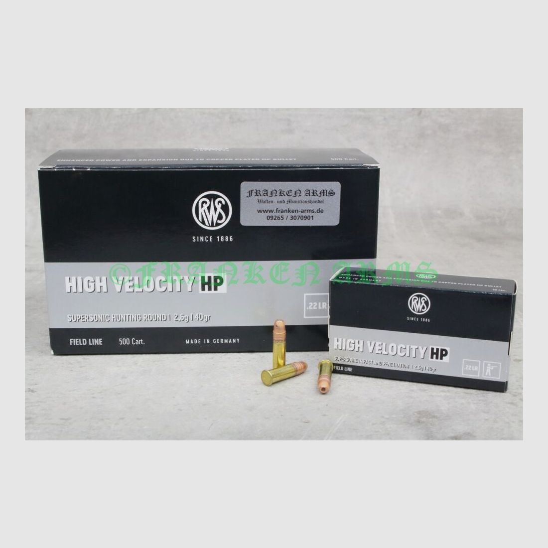 RWS High Velocity HP 40gr. 2,6g 50Stück Staffelpreise