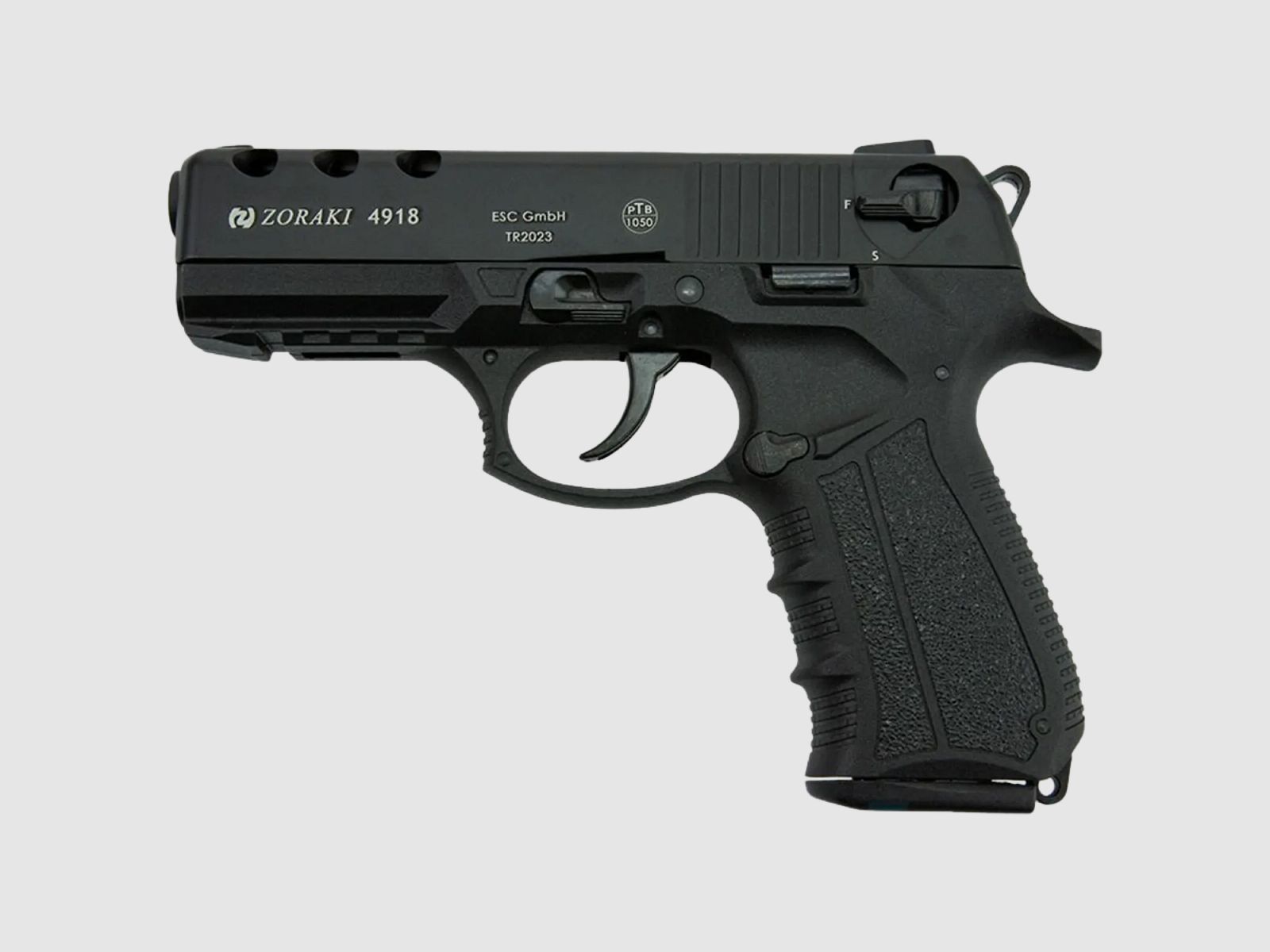 Zoraki 4918 pistolet strzelający na blanki czarny kaliber 9mm P.A.K.