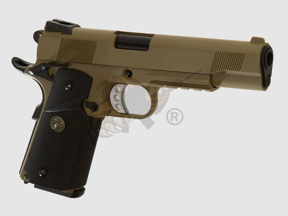 M1911 MEU Tactical Full Metal, GBB Desert -F-