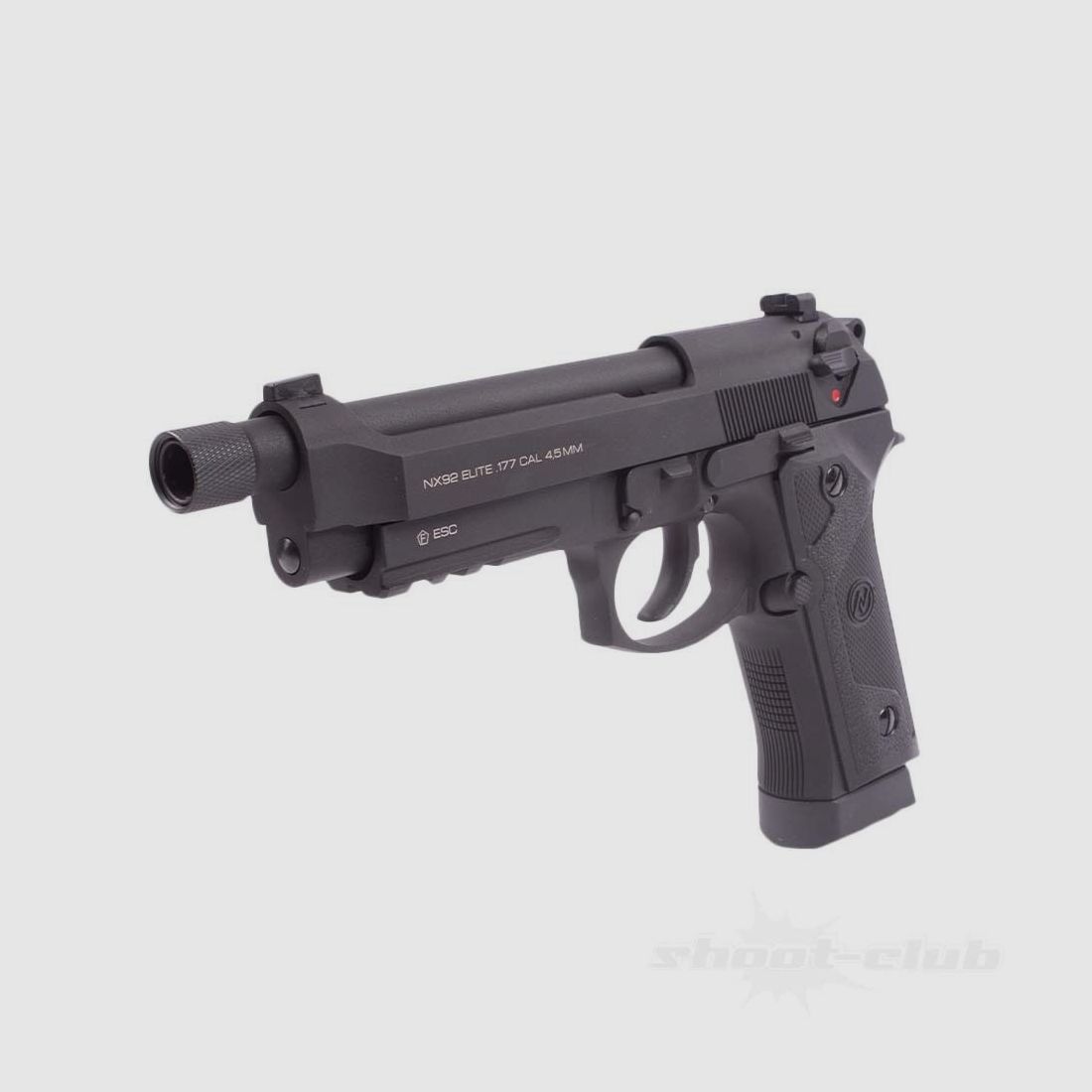NXG NX92 Elite Tactical Blow Back 4,5mm BB Schwarz M14x1 li