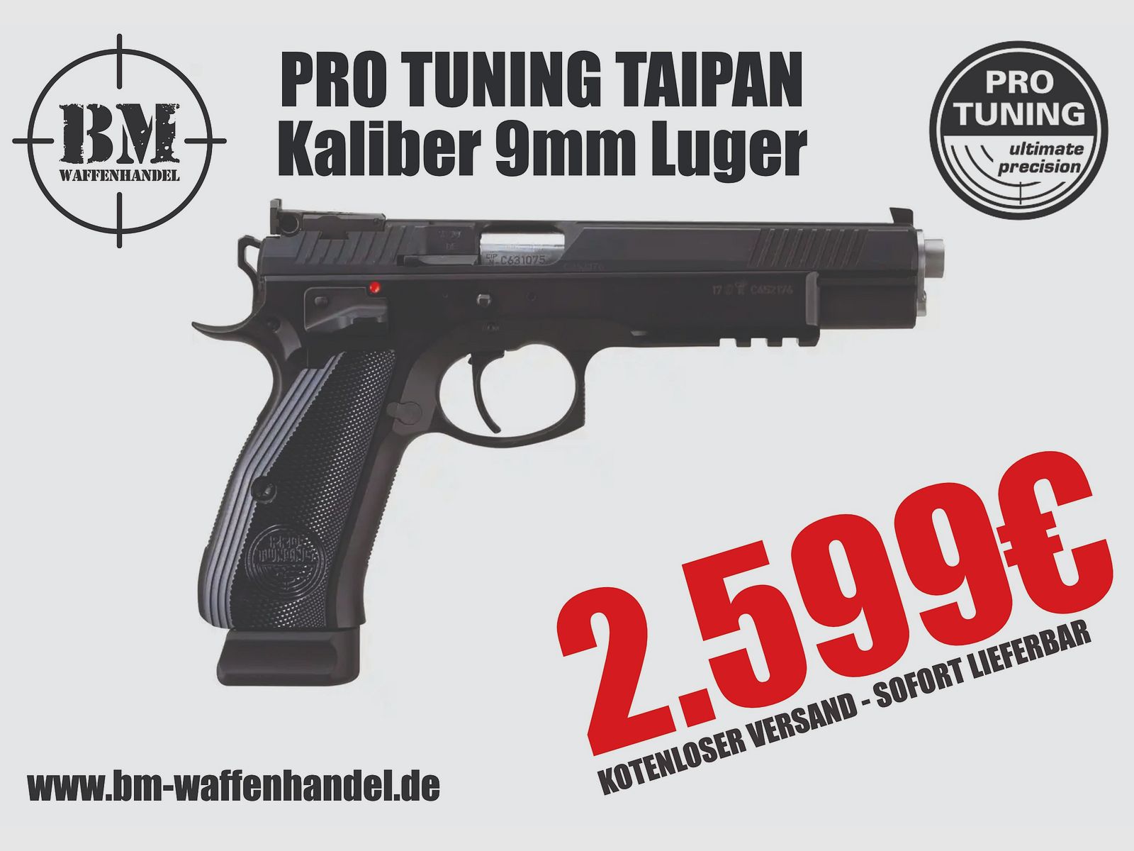Pro Tuning Pistole Taipan 9mm Luger, Bild 1 von 12