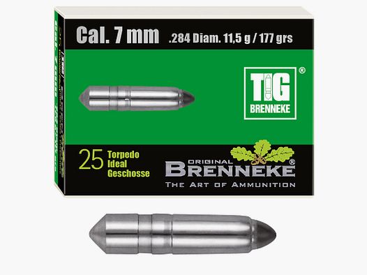Proiettile Brenneke 7mm (.284) TIG 11,5g / 177grs 25 pezzi