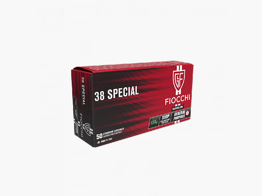 FIOCCHI .38SPECIAL SJSP - 158GRS / 10,24G - 50 SCHUSS