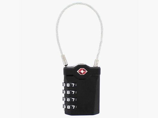 TSA TSA Gepäckschloss Stahlseil Zahlencode - 4-stellig