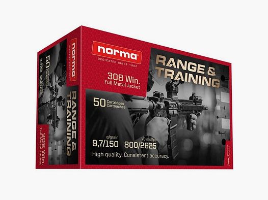 Ammunition cal. 308Win Norma FMJ R&T 9.7 g 150 gr