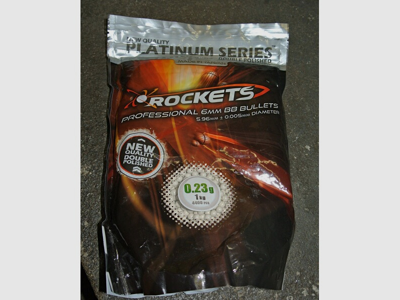 Rockets Platinum Series 0.23g BB pellets 4400 bb´s 6mm Airsoft Softair