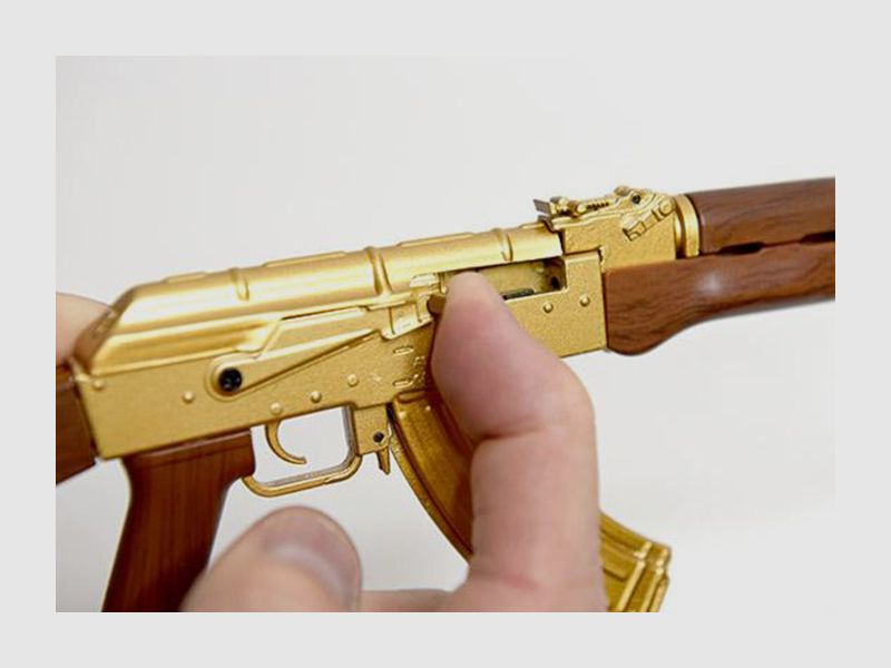 Goatguns Miniatur Goatguns Mini AK47 Gold, Bild 2 von 7