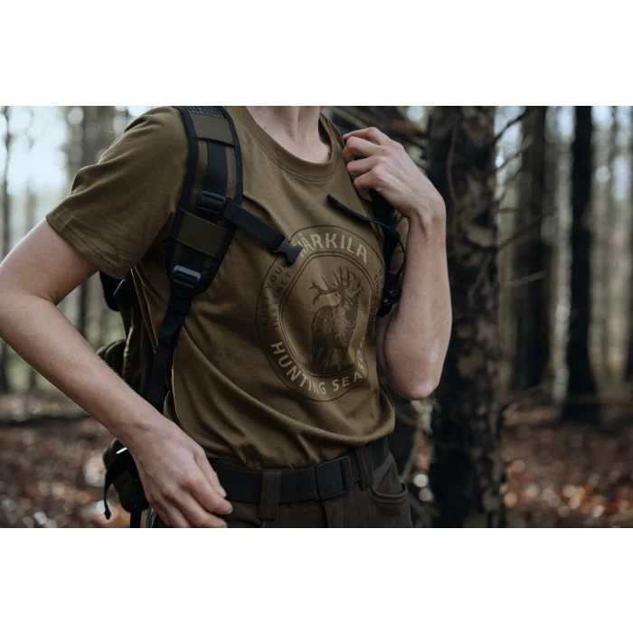 Camiseta de mujer Harkila Stag Badge S/S Beech (108310202), imagen 3 de 5