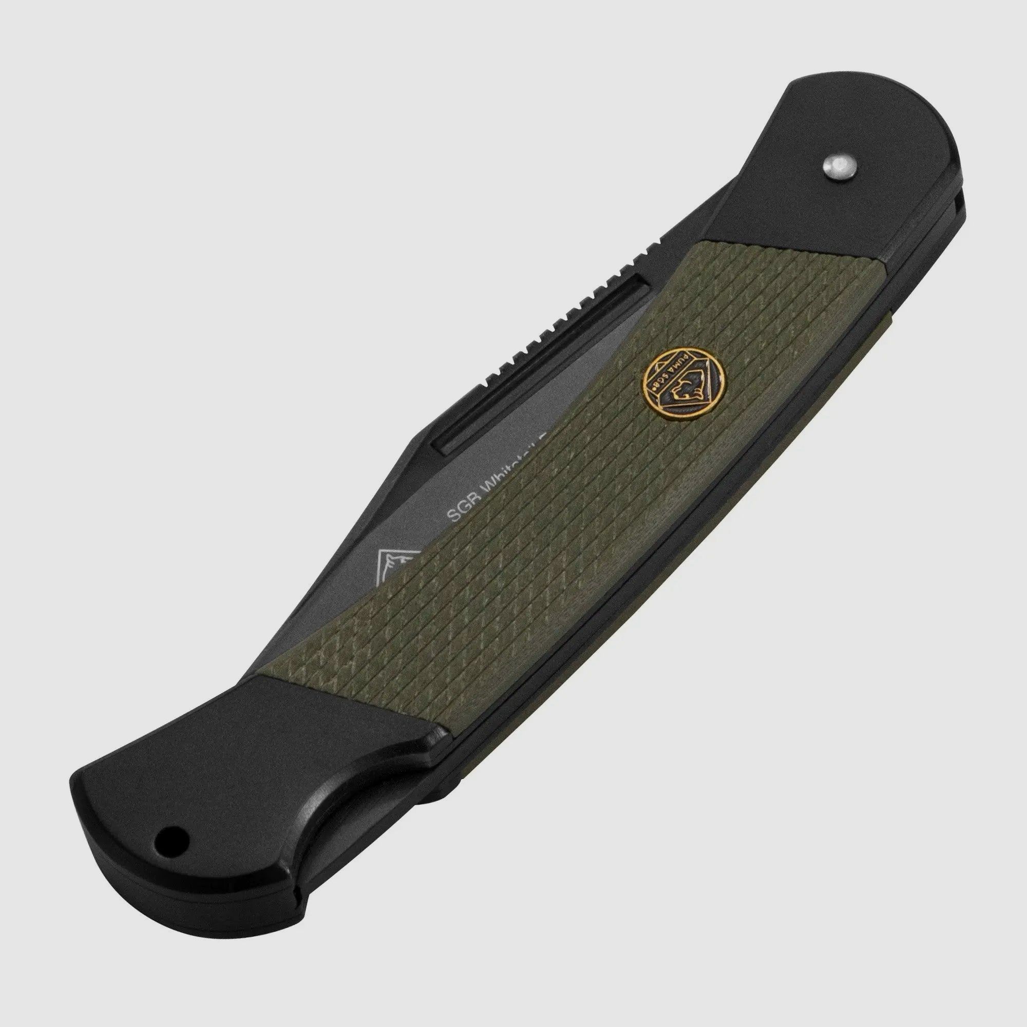 PUMA SGB whitetail ranger, G10 Olivgrün, schwarz eloxiert