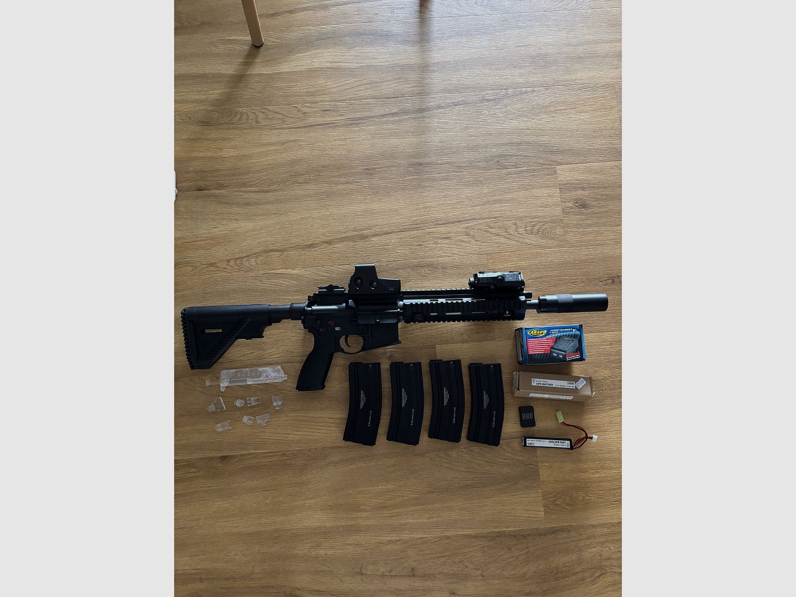 Umarex HK416 A5 Sportsline 1,3 Joule – stan jak nowy, w tym wiele akcesoriów