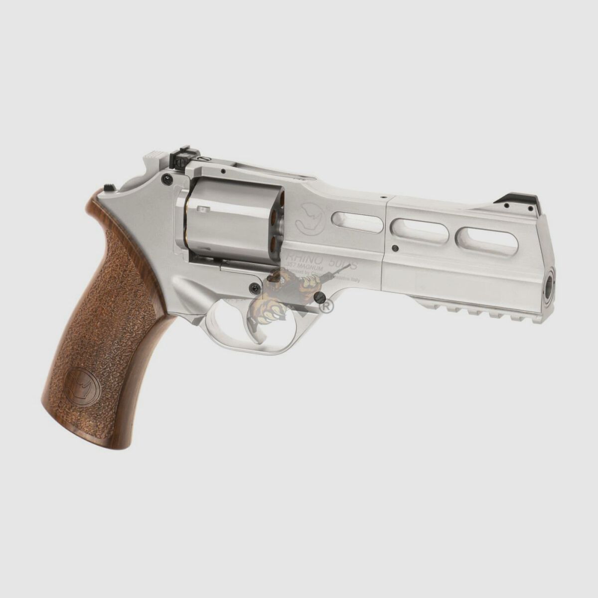 Revolver Airsoft Rhino 50DS in finitura nichelata Chiappa -F-