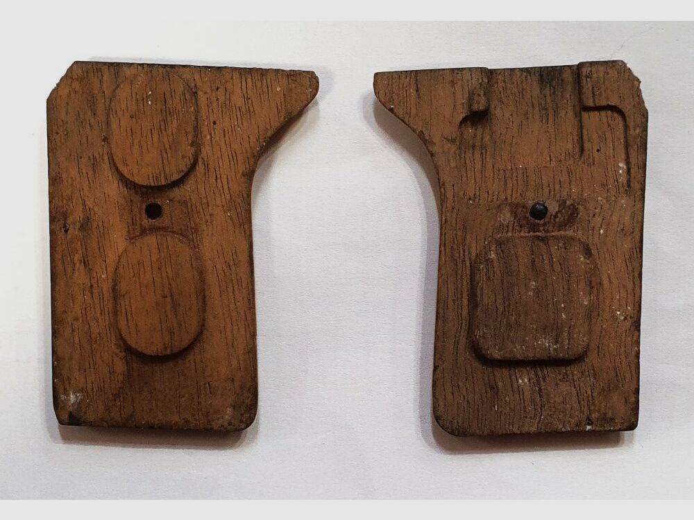 Reck Griffschalen Paar, Rechts und Links, Reck P8, Holzgriffschalen gebraucht