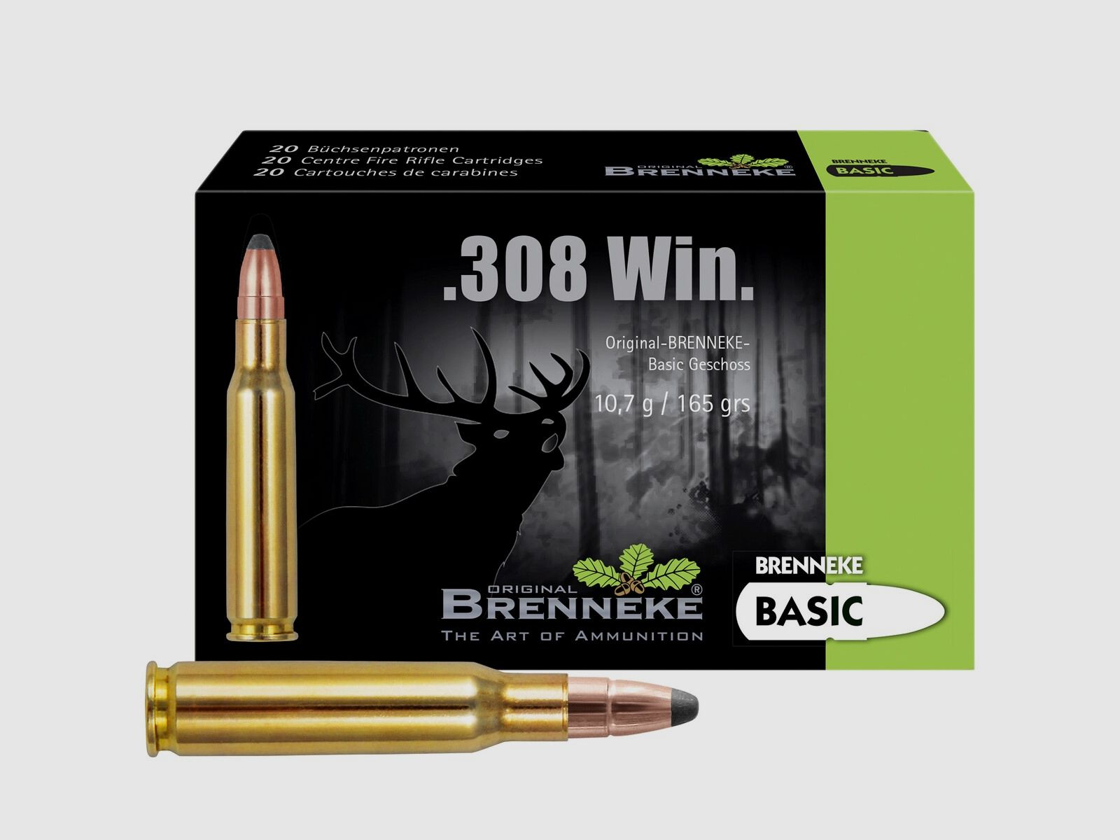 Brenneke .308 Win. Basic TLM 10,7g/165grs. – 20 pcs.