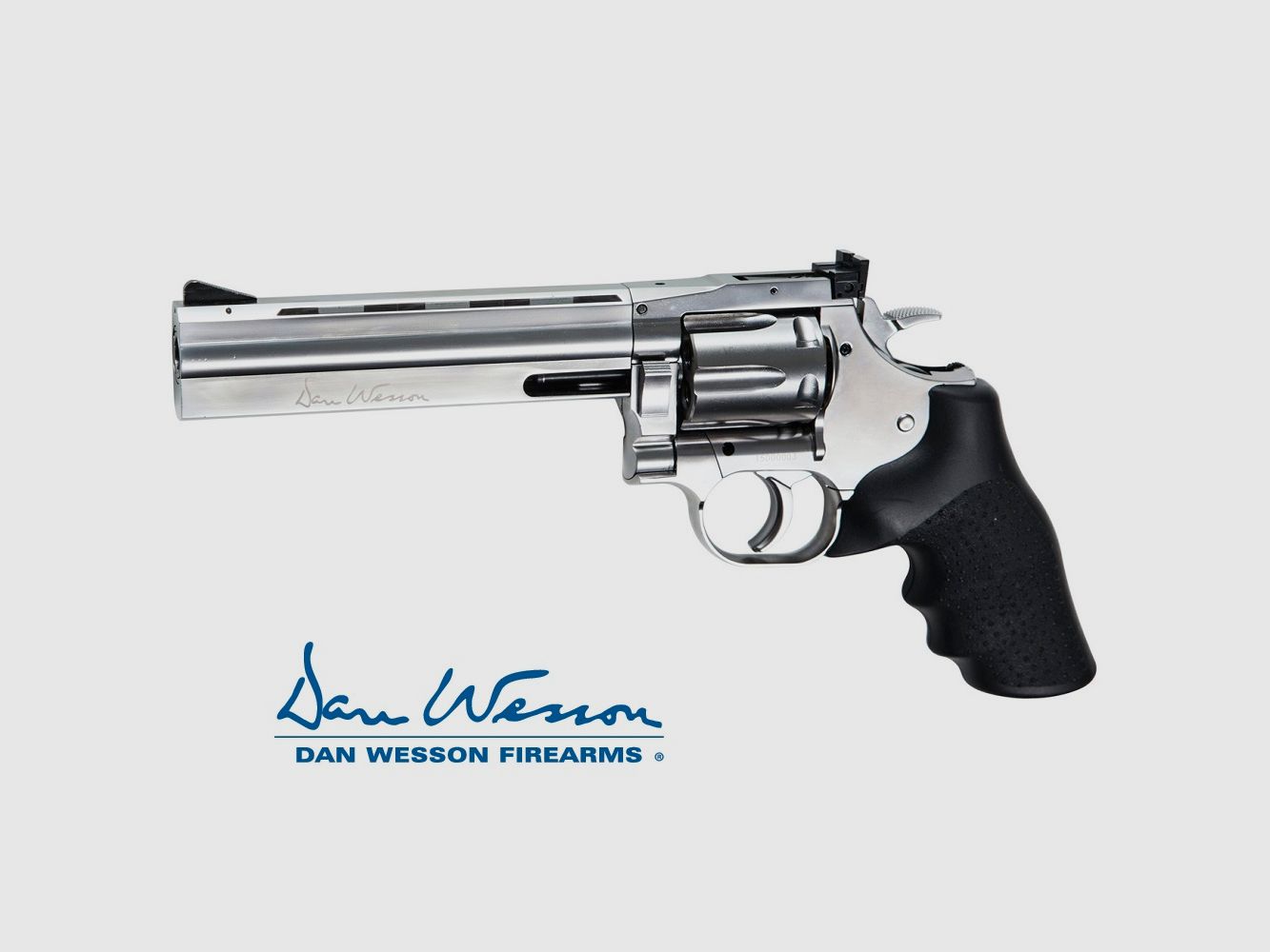 Dan Wesson 715 6″ Silver Revolver – 4.5 mm Co2 Steel BBs