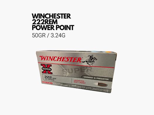 Winchester 222 REM POWER POINT 50GR