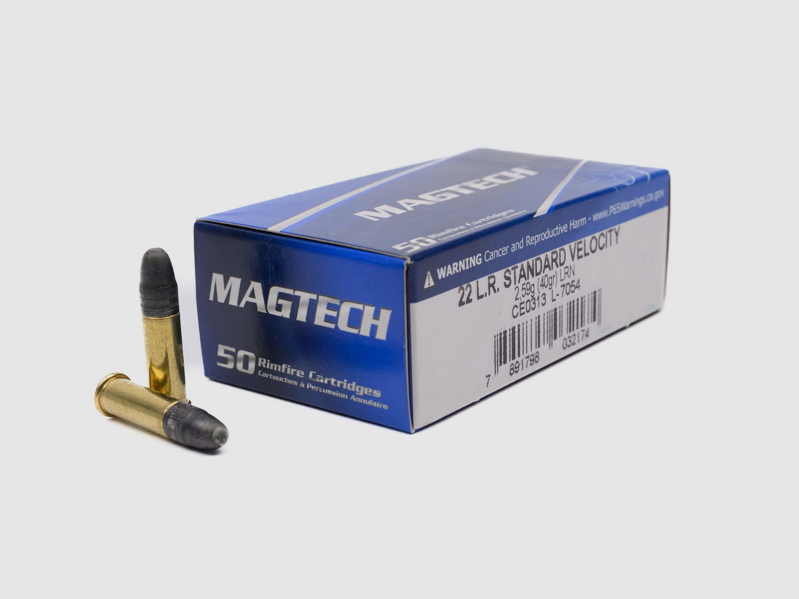 MAGTECH .22 LR Velocidad Estándar LRN 2,6g/40grs
