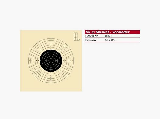 Schmid Paper Target 50m Musket, 85x85, 1 Target