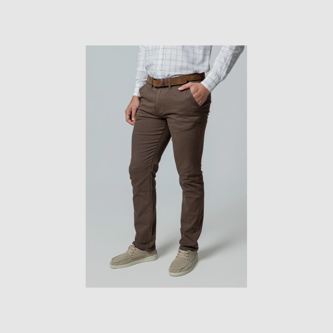 British Cotton Chino-Hose Mokka, Bild 1 von 2