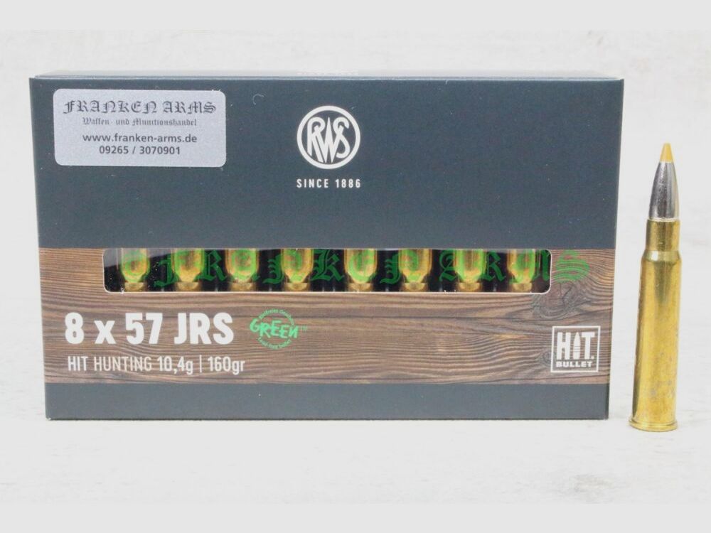 RWS HIT 8x57IRS 160gr. 10,4g 20 pièces Prix dégressifs