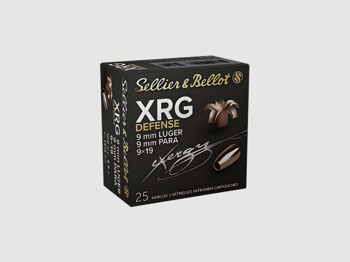 S&B Rifle ammunition cal. 9x19 XRG DEFENCE 6.5 g 100 gr