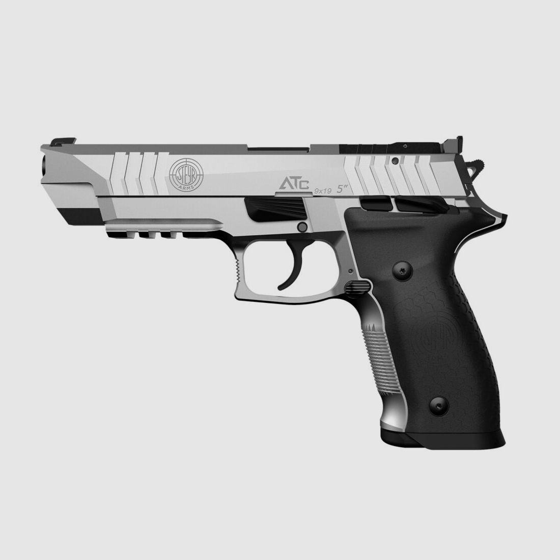 STEYR ATC Base 5" Pistool 9mm Para OR met volledig verstelbare LPA-sportvizier 9mm Luger