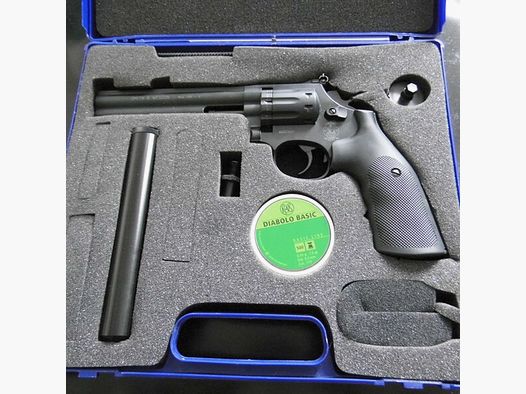 Co2 Revolver Wesson Smith 6 Zoll brüniert 4,5 mm Diabolo