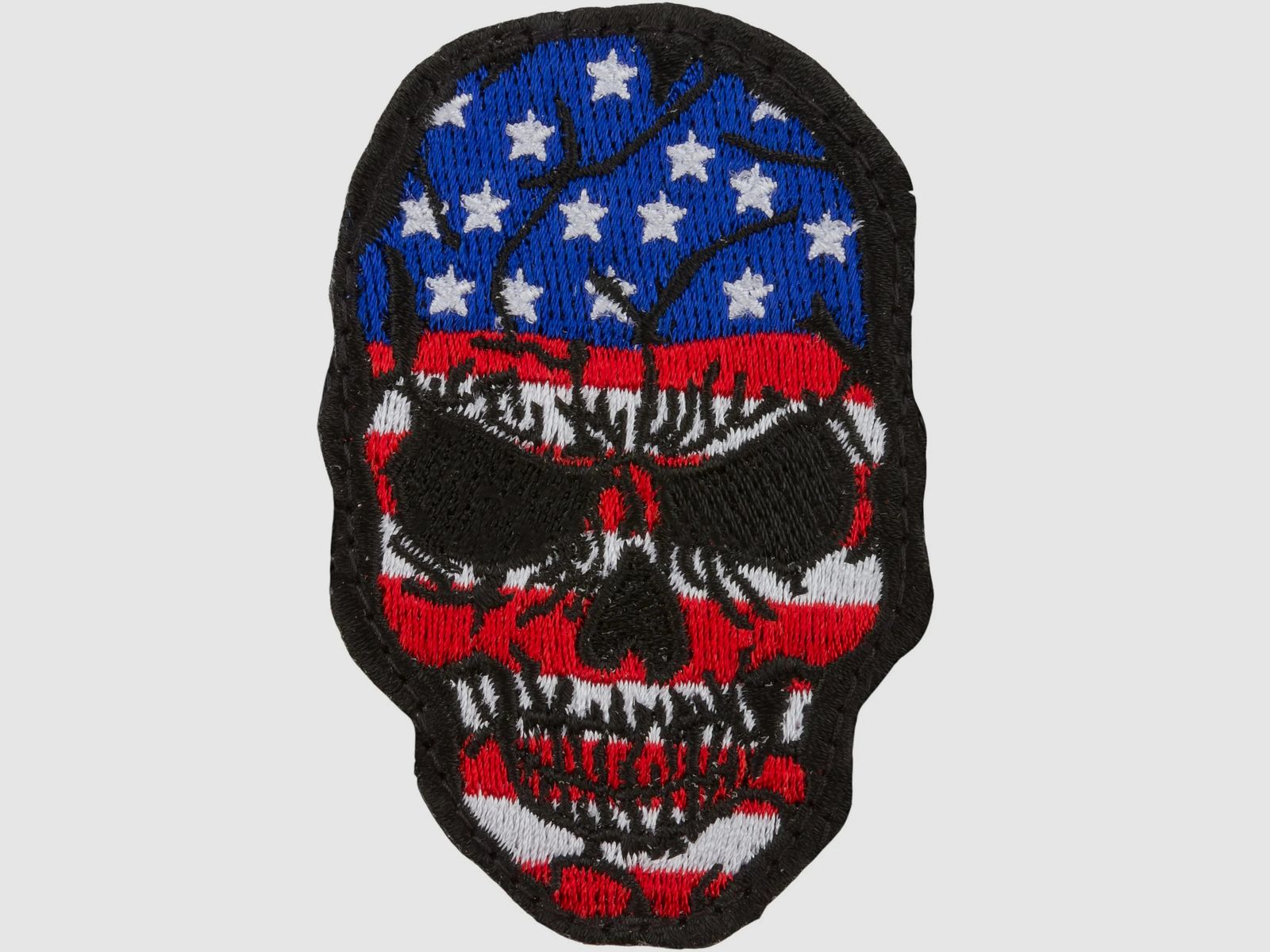 Café Viereck Patch Amerika Skull