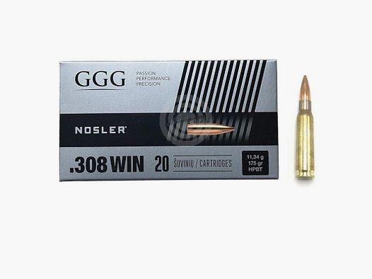 Munizioni .308 Win FMJ Match 175gr GGG x20