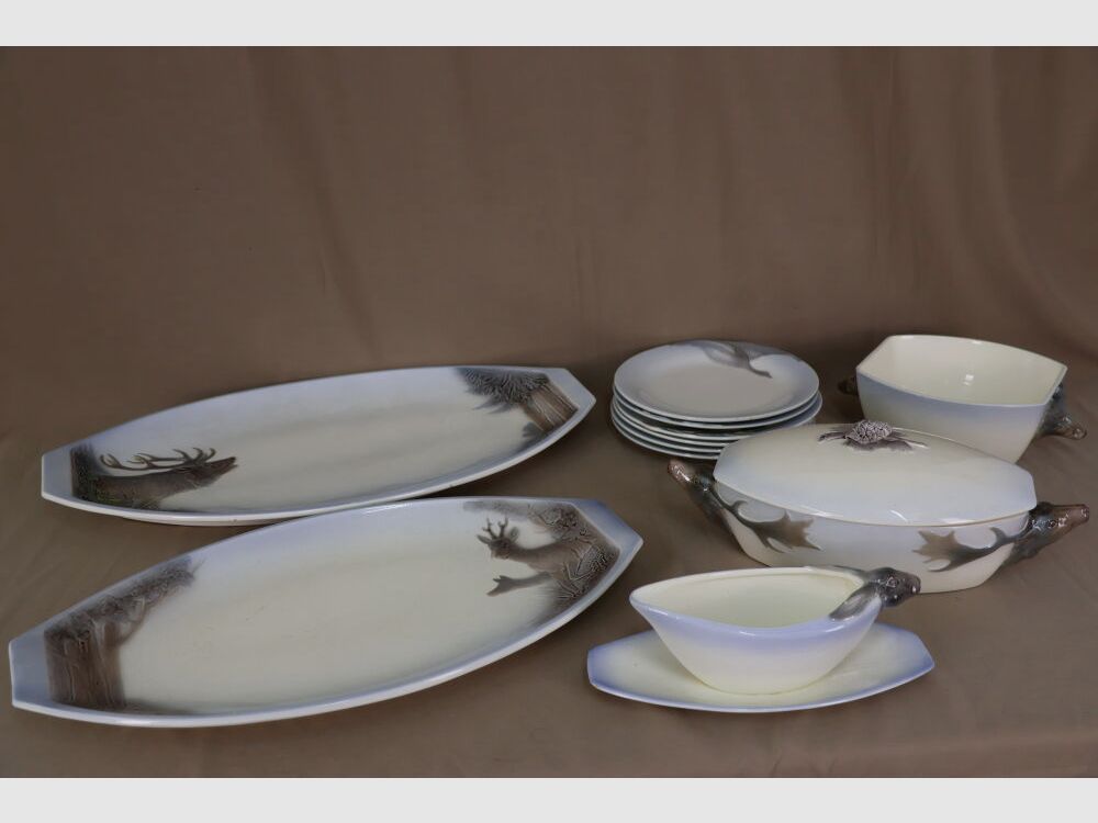 Original Wächtersbacher Stoneware Factory Hunting Service