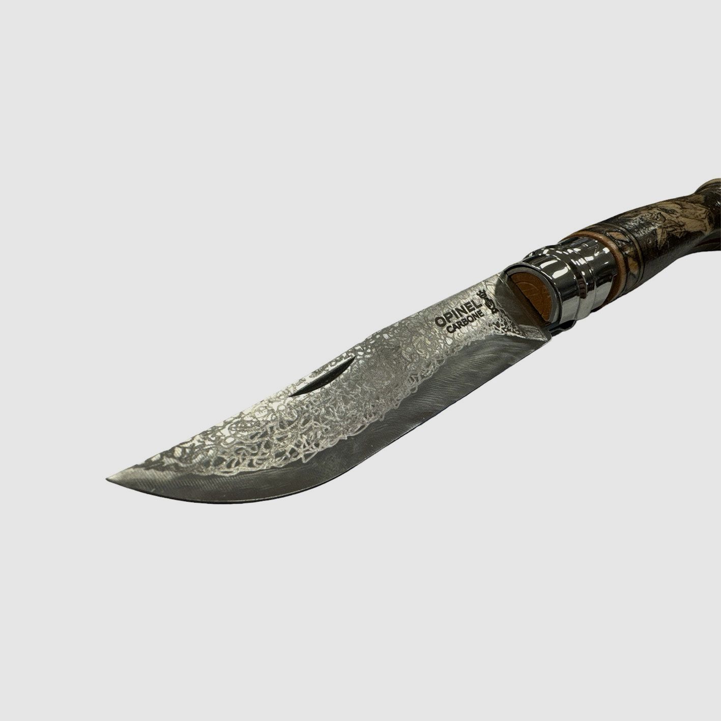COLTELLO – OPINEL – N.10 INOX CAVALLO PIROGRAFATO REALIZZATO A MANO, immagine 2 di 4