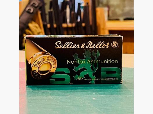 S&B 9mm Luger TFMJ Nontox 8.0g/124gr - 369.00€ per 1000 shots
