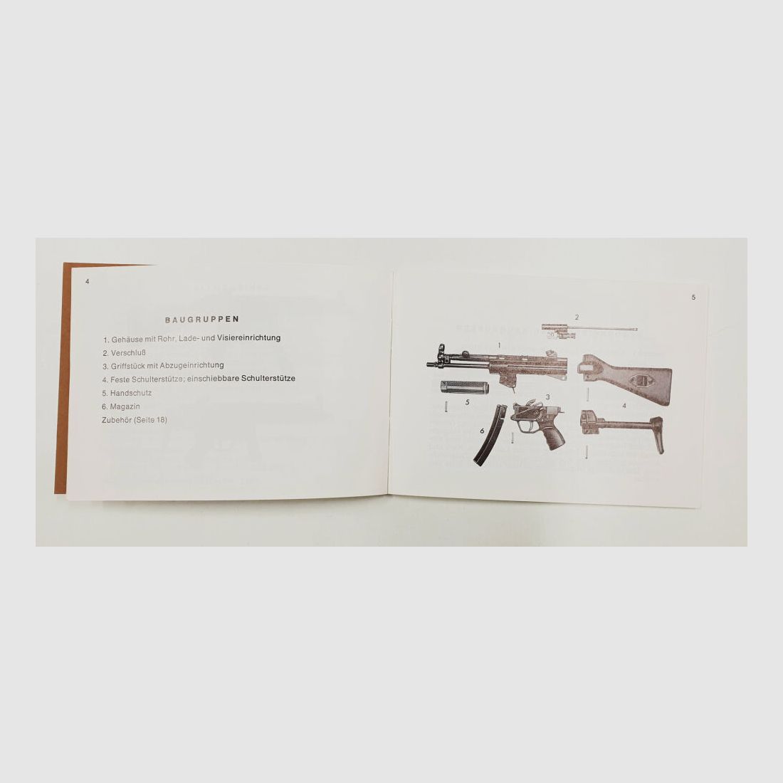 Heckler & Koch Handbuch Heckler und Koch ZOLL HK MP5Z MP5KZ MP5KA1Z MP5SDZ