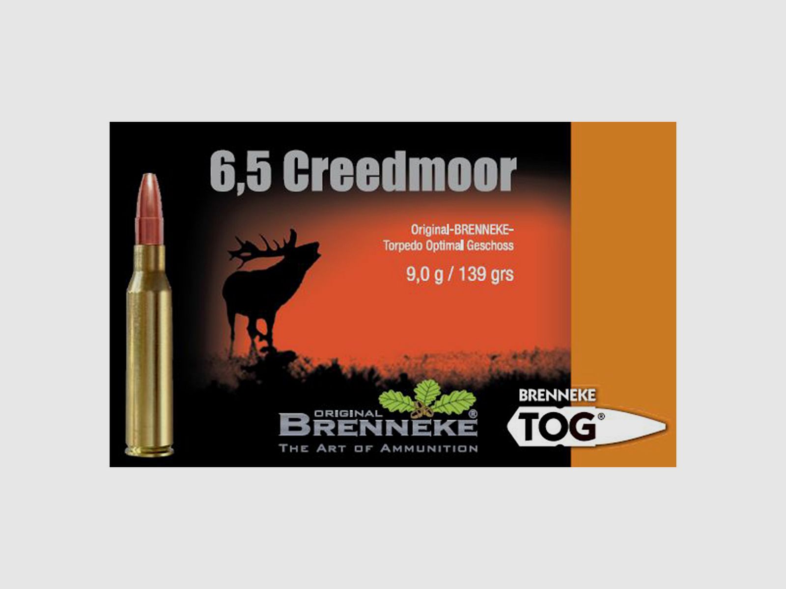 Brenneke 6,5mm Creedmoor 139GR TOG 20 cartouches