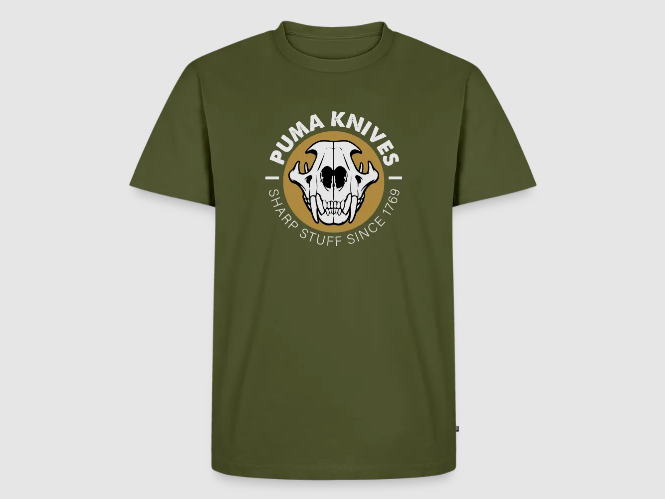 PUMA Męska Premium Koszulka "Skull Frontal Sharp Stuff" Biała