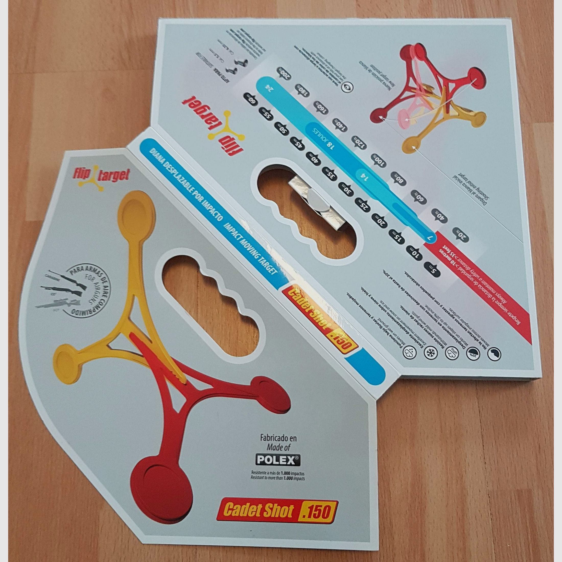 2x Field Target Übungssilhouette aus Metall - Motiv Hase und 2x Flip-Target Überroll-Zielscheibe
