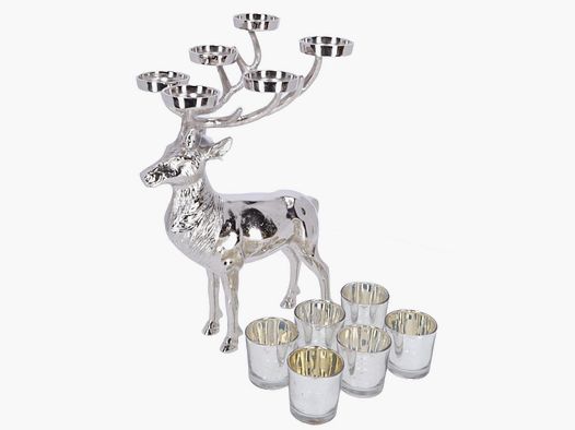 Guild tealight holder deer forest view