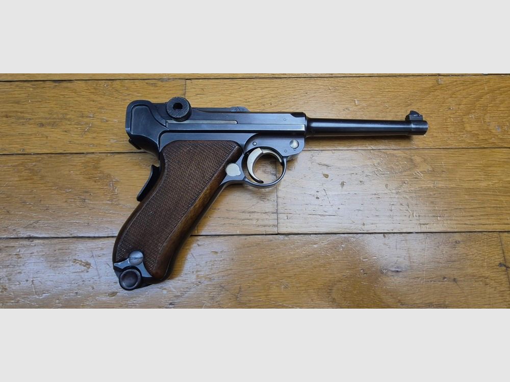 Bellissimo Luger Svizzero P06/1924 – Cal. 7,65 Parabellum – Arsenal di Berna nel 1932 – Uno dei 17.800! – Completamente monomatricolato – Caricatore del modello – Condizioni quasi nuove! Splendido! TBE++, immagine 22 di 28