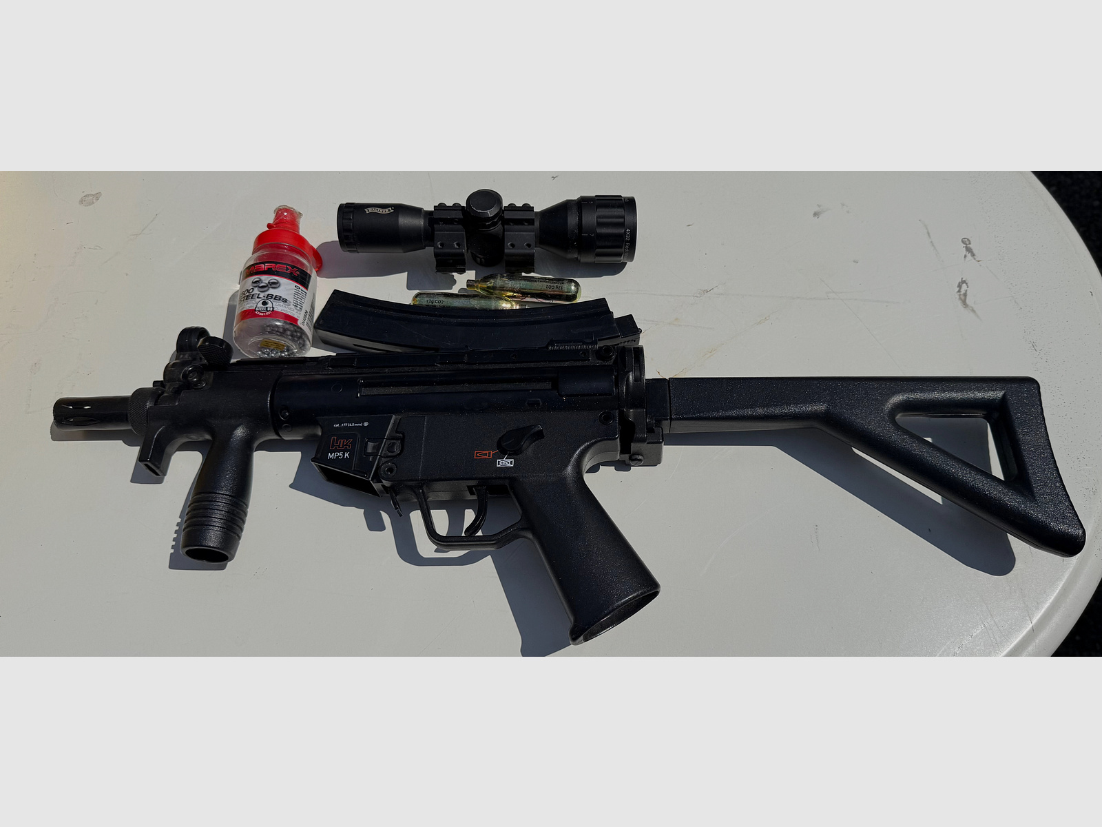 CO2 Gewehr Heckler &Koch MP5 + Walther Zielfernrohr 