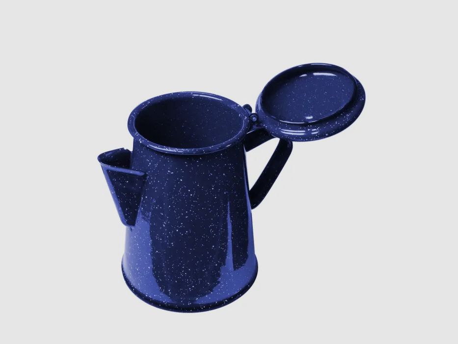 Emaille Kaffeekanne 1,2 L Blau