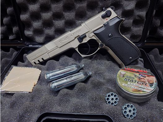 KUNDENWAFFE - WALTHER CP 88 COMPETITION - CO2-PISTOLE - 4,5MM SET - PICATINNY-ADAPTER + CO2 + DIABOL