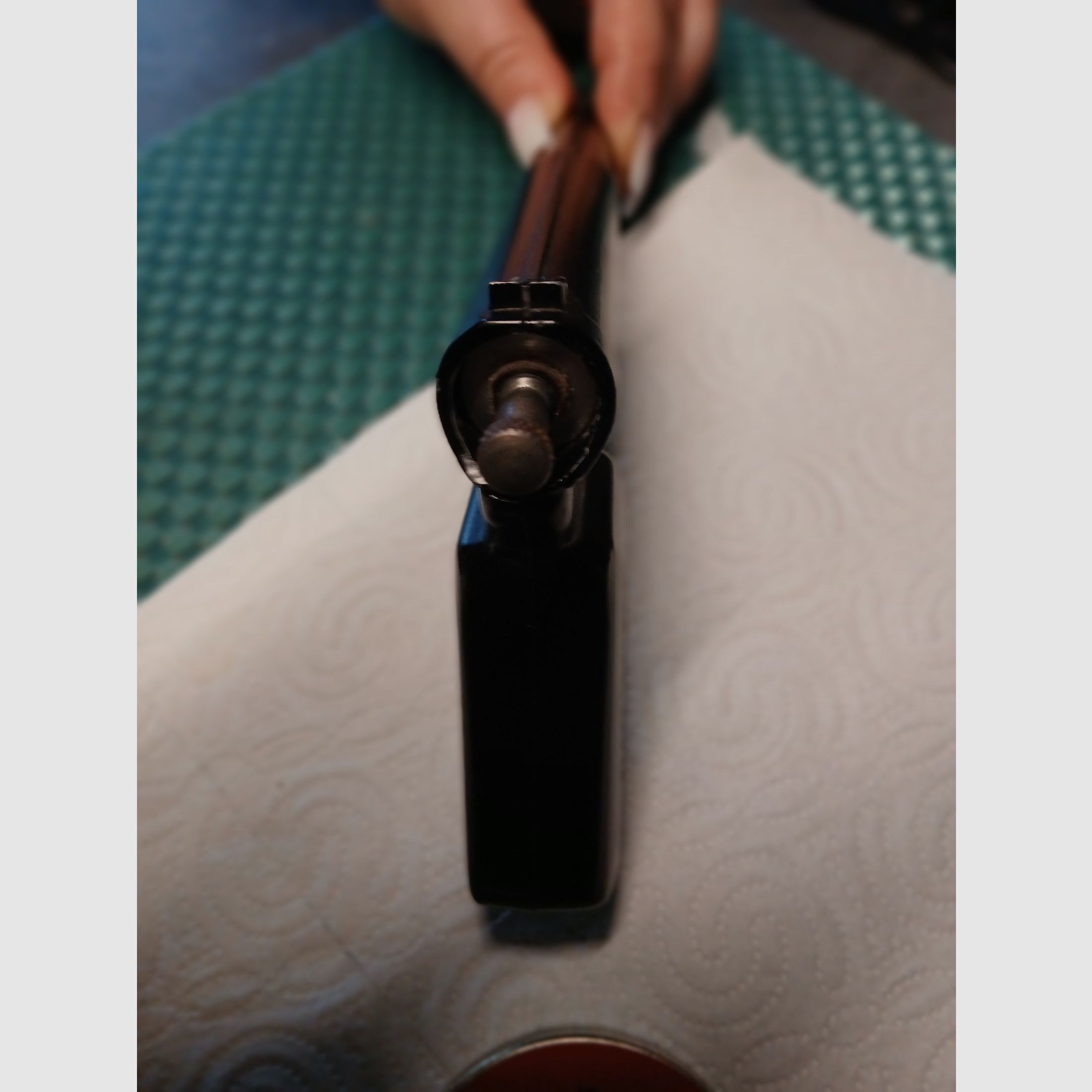 TJ Harrington “The Gat Red Box” .177 Pop-Out-Pistole.