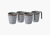 Tazza Halo, 4 pezzi, grigio
