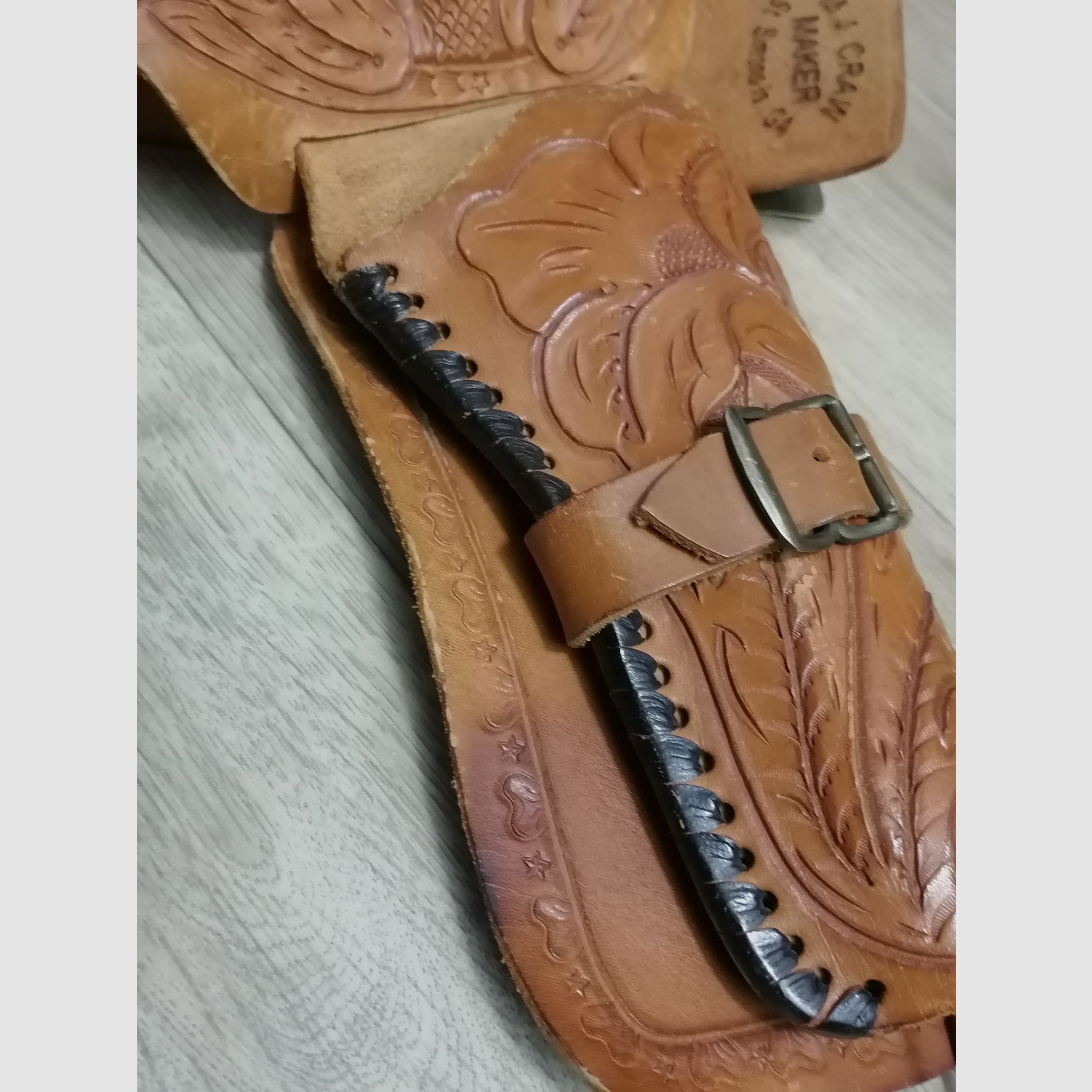 Western Revolver Gürtel Echt Leder