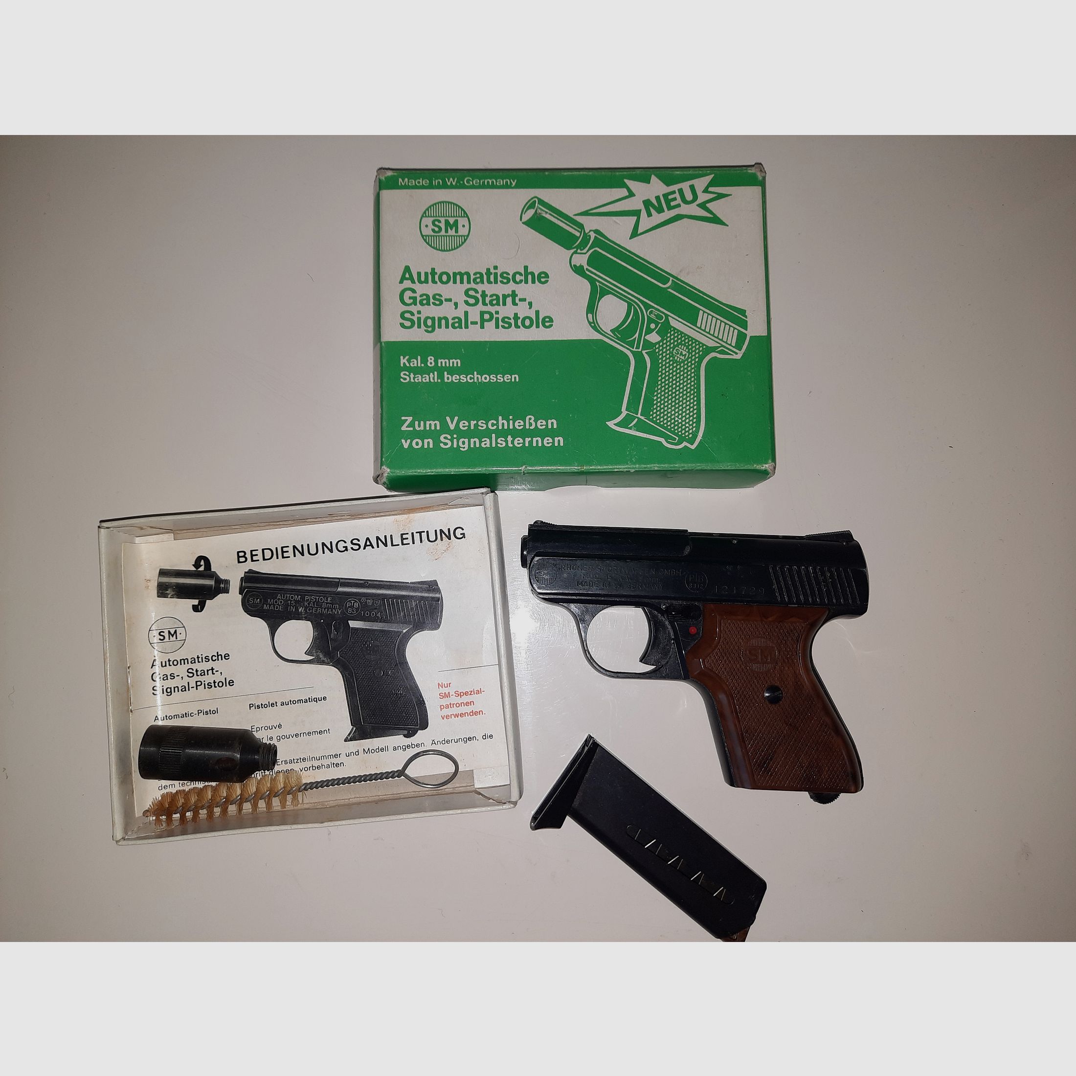 02# Rhöner / (błędnie napisane także Röhner) / SM - SM15 pistolet gazowy sygnałowy 8mm