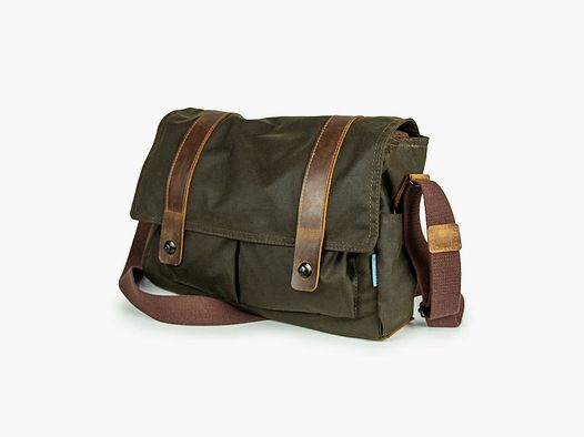 STEINKAUZ-Waxed Cotton Torba "Fischland", oliwkowy