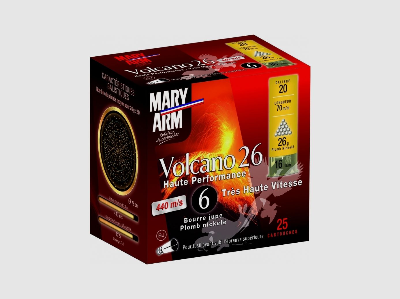 Patronen Mary Arm Volcano 26 gr Kal. 20