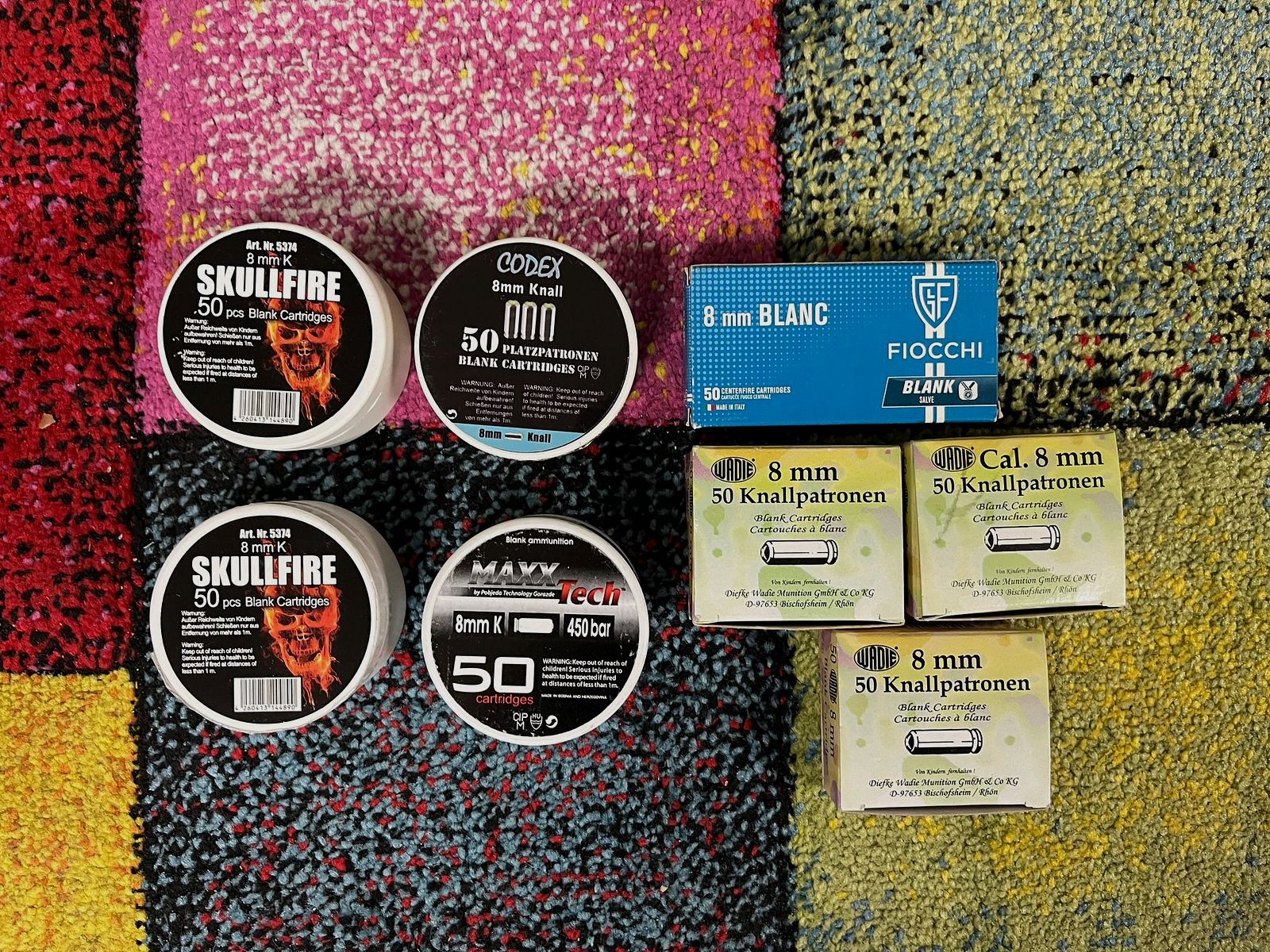 8mm cartuchos de fogueo