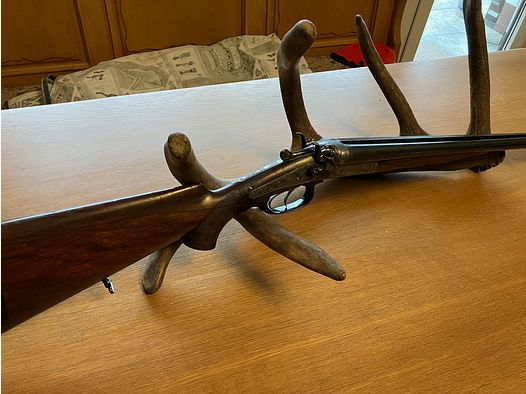 JULIUS SEYBOLDT fucile a doppia canna cal. 16, accessori in argento e incisioni decorative, buone condizioni!