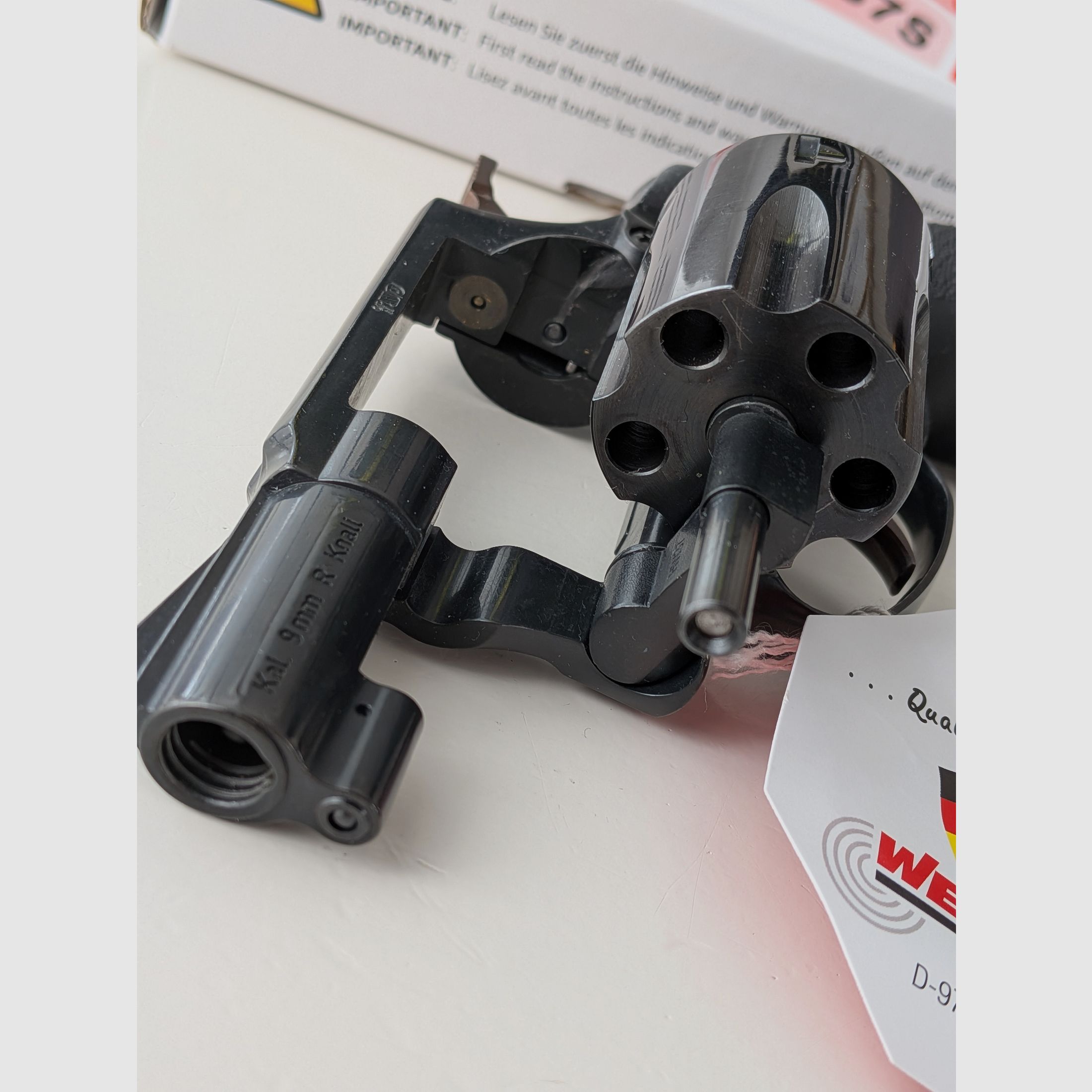 Incense HW 37 PTB 887 blank firing revolver HW37 9mm RK Hogue grip